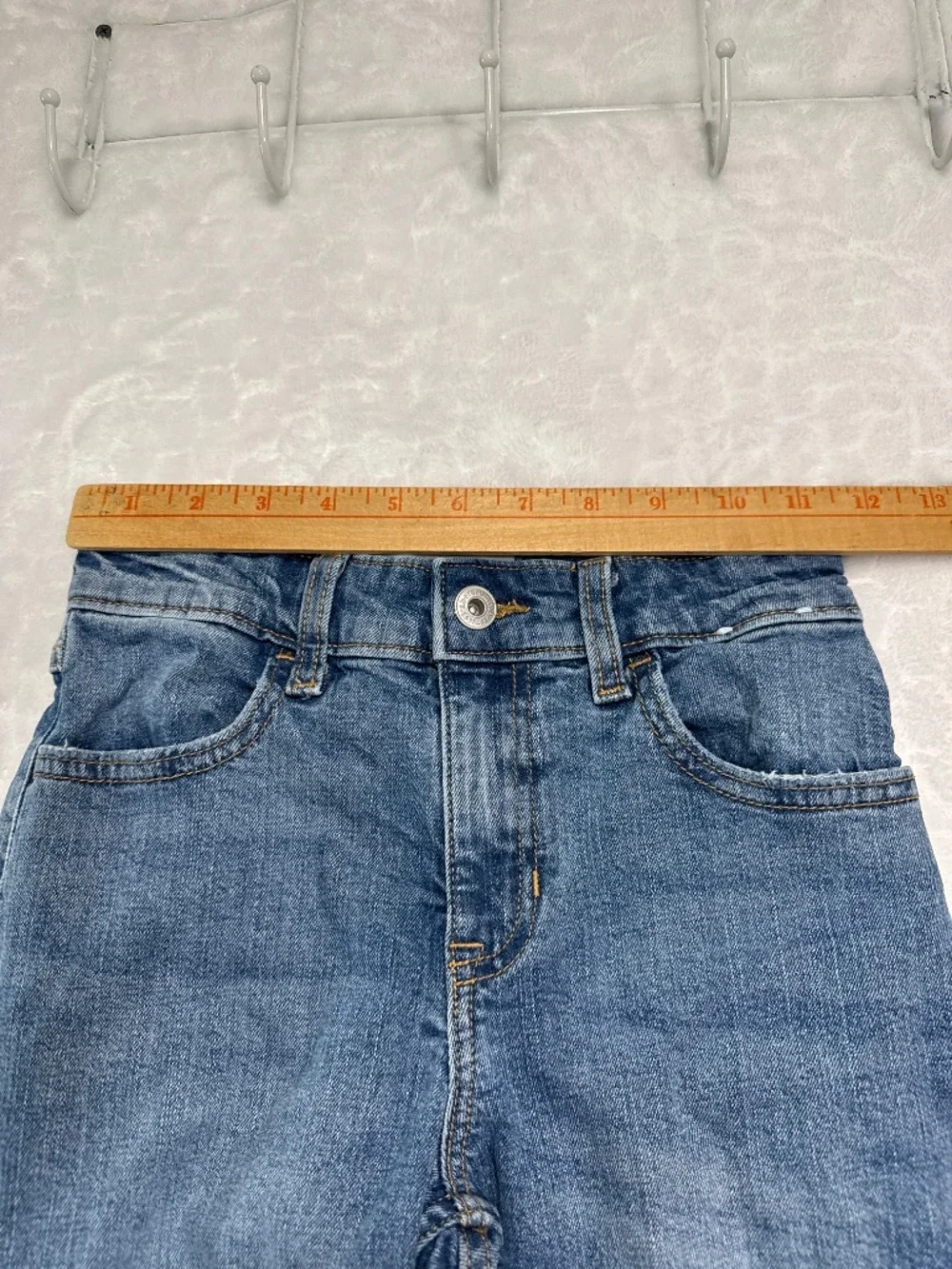 Abercrombie & Fitch Kids High rise wide leg jeans blue denim girl size 9/10 Long